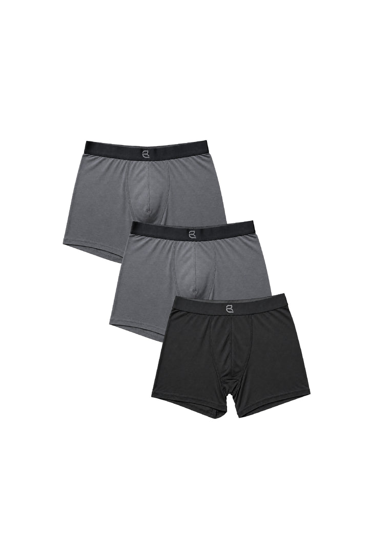 3-Pack Men's Modal Boxer Briefs – Ultra-Soft & Breathable Modal Underwear (60s Fine Yarn) | S–2XL