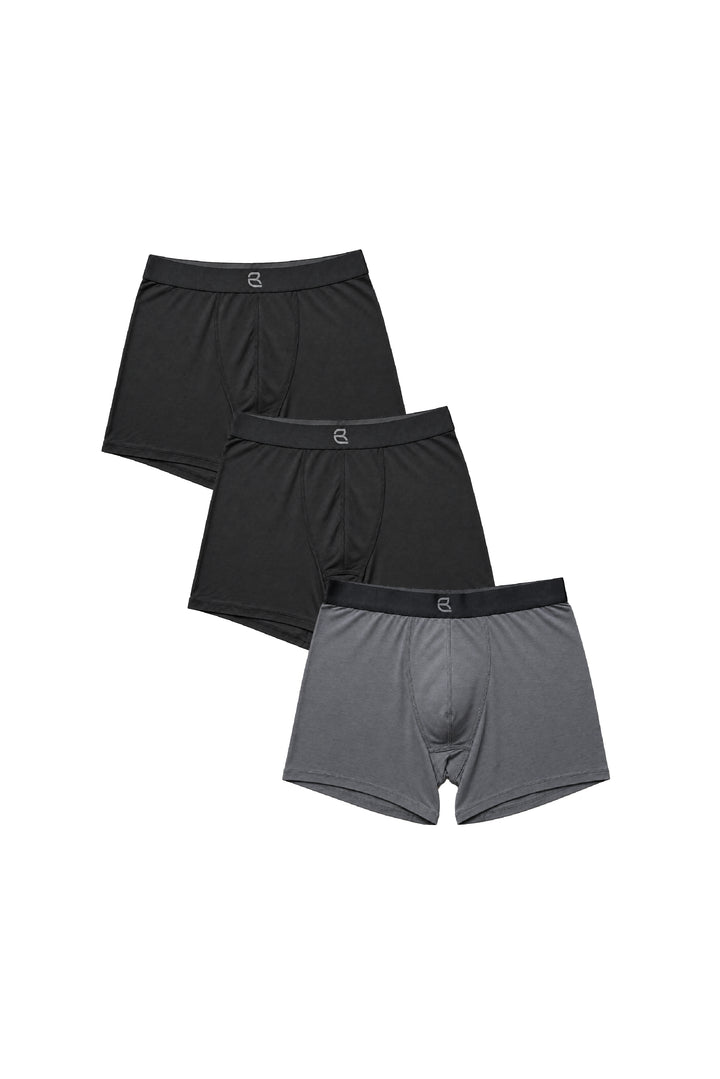3-Pack Men's Modal Boxer Briefs – Ultra-Soft & Breathable Modal Underwear (60s Fine Yarn) | S–2XL