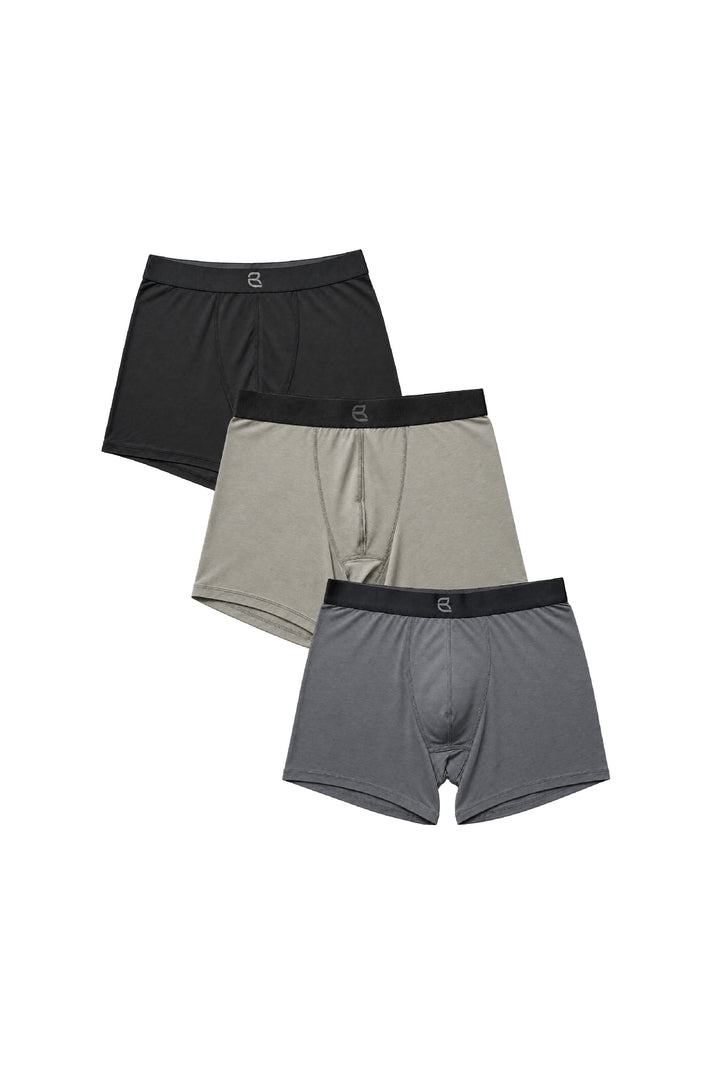 3-Pack Men's Modal Boxer Briefs – Ultra-Soft & Breathable Modal Underwear (60s Fine Yarn) | S–2XL