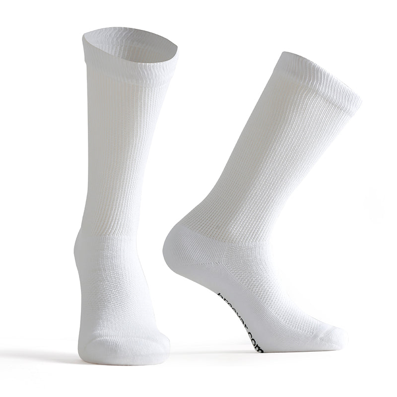 White socks on a white background