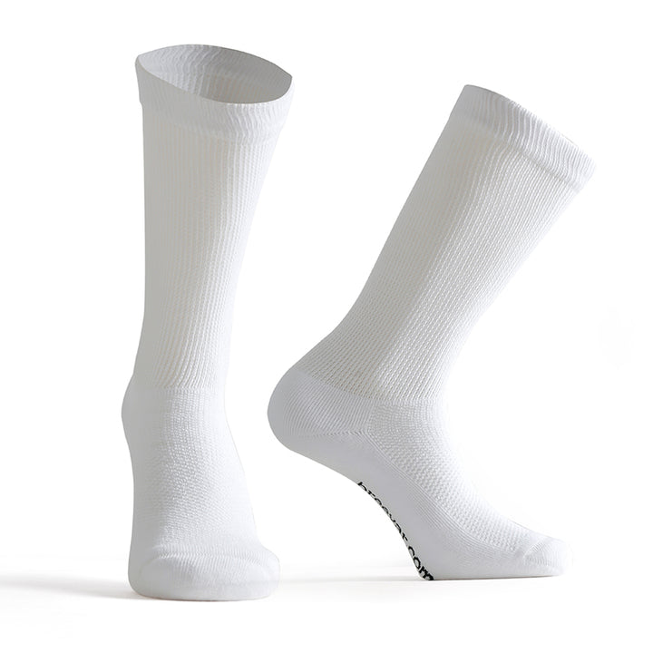 White socks on a white background