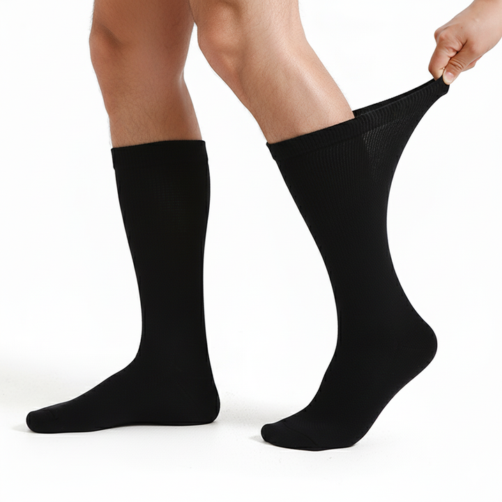 breevar men's diabetic socks black