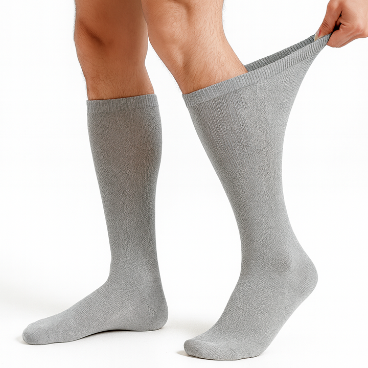 breevar men's diabetic socks gray